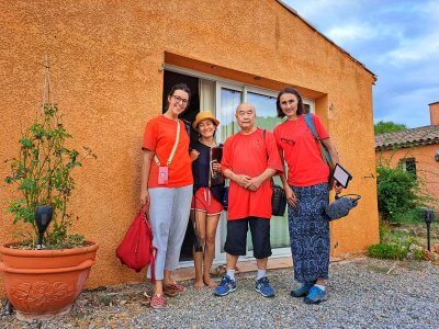 After the seminar in France, Saint-Antonin-du-Var. Natalia Volkova, Time-Elise Phonrath, Mu Yuchun and Zulfiya Khazheyeva