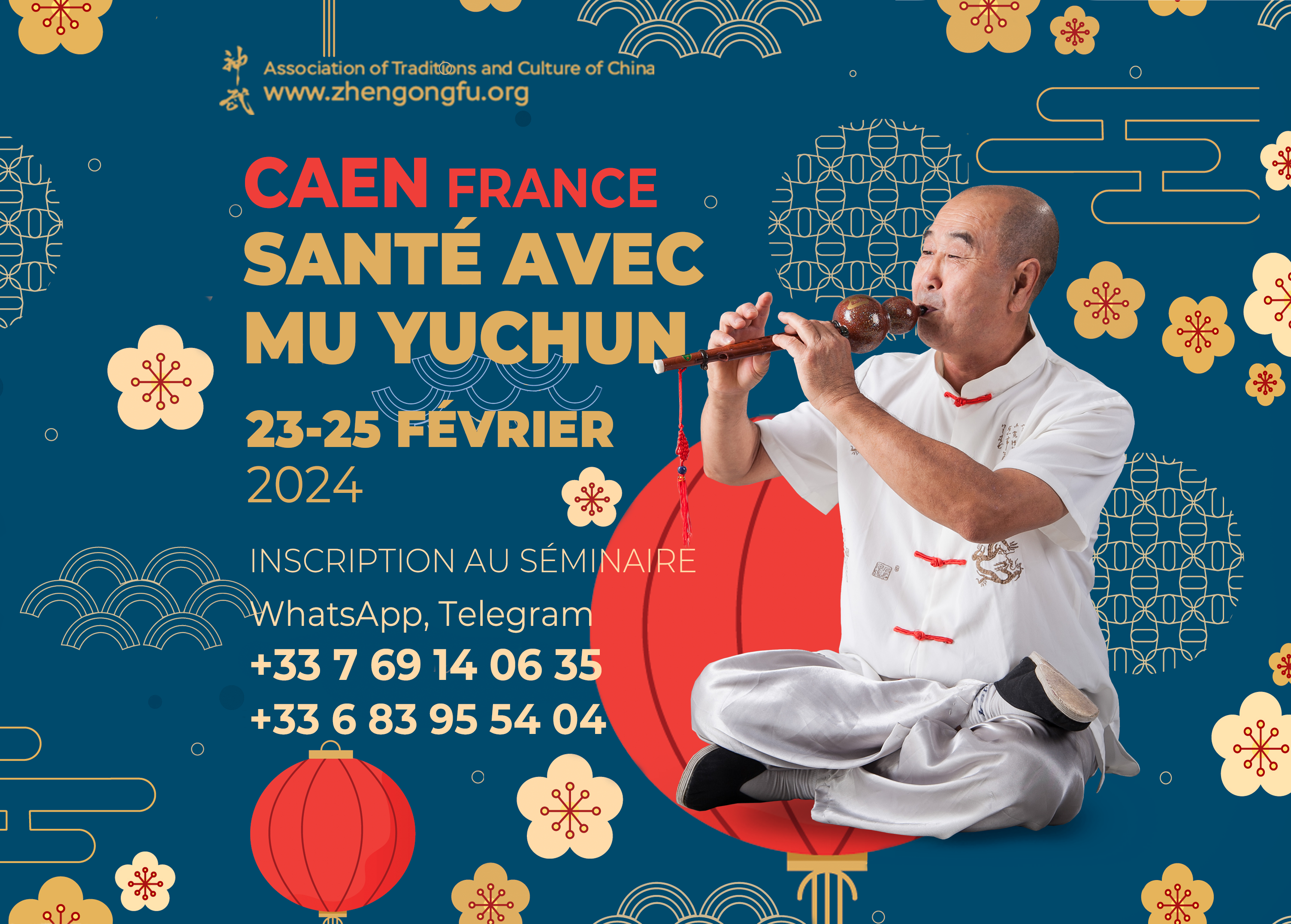 Seminar, Health, Master Mu Yuchun, FEBRUARY, 2024. Caen, France.
