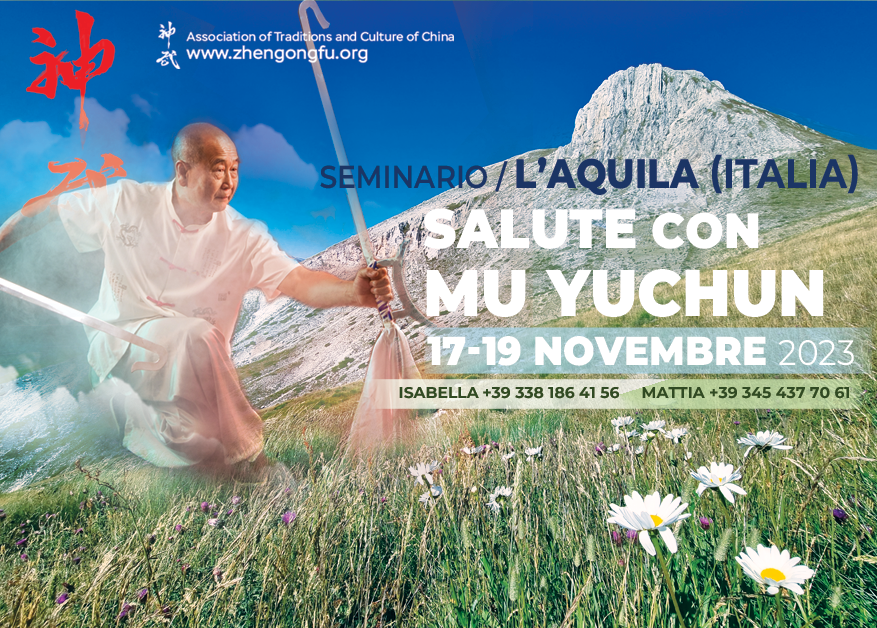 L'Aquila, Italy, Seminar, Health, Wellbeing, Master Mu Yuchun, November 2023.