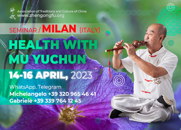 Milan, Italy, Seminar, Health, Wellbeing, Master Mu Yuchun, April, 2023.