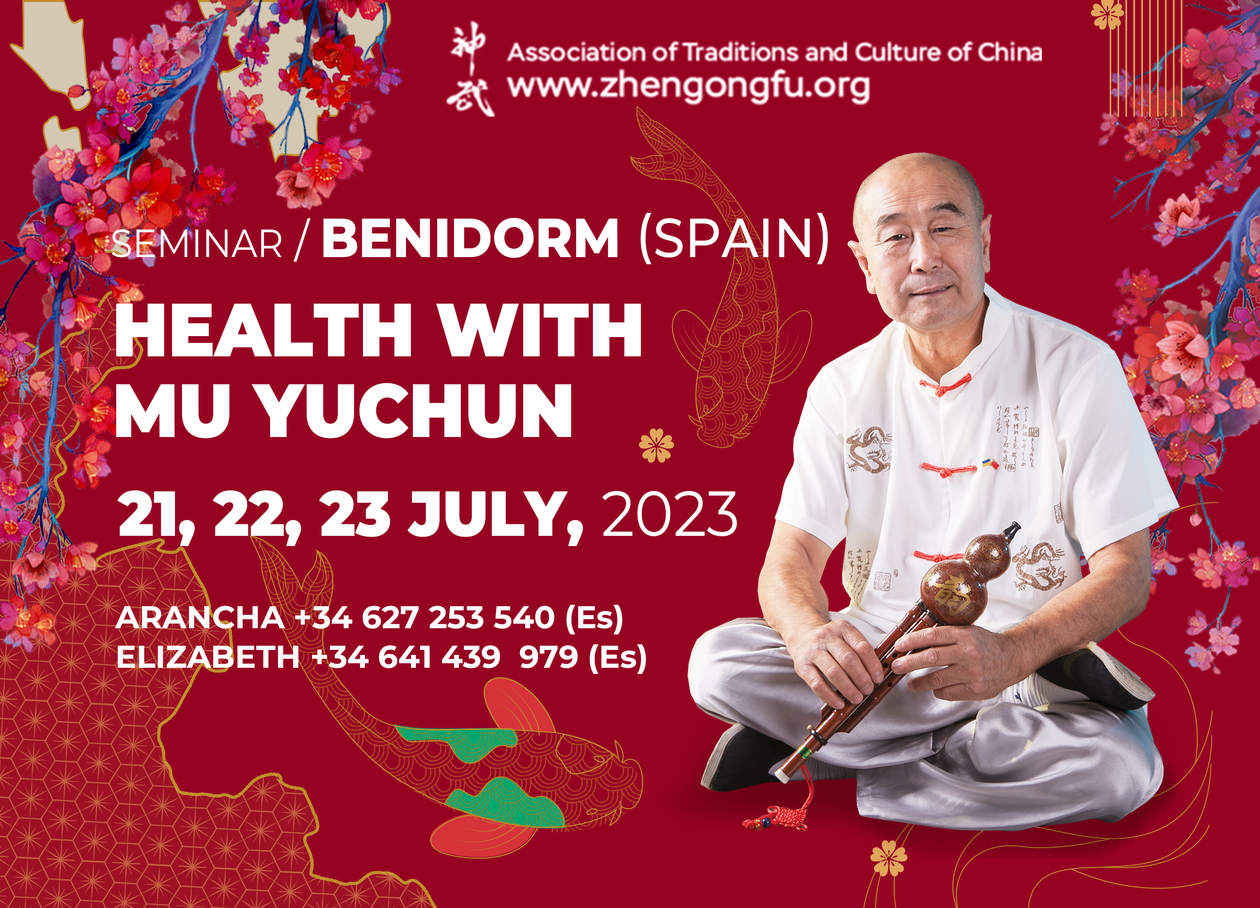 Benidorm, Spain. Sеminar "Health with Master Mu Yuchun". 21, 22, 23 July, 2023.