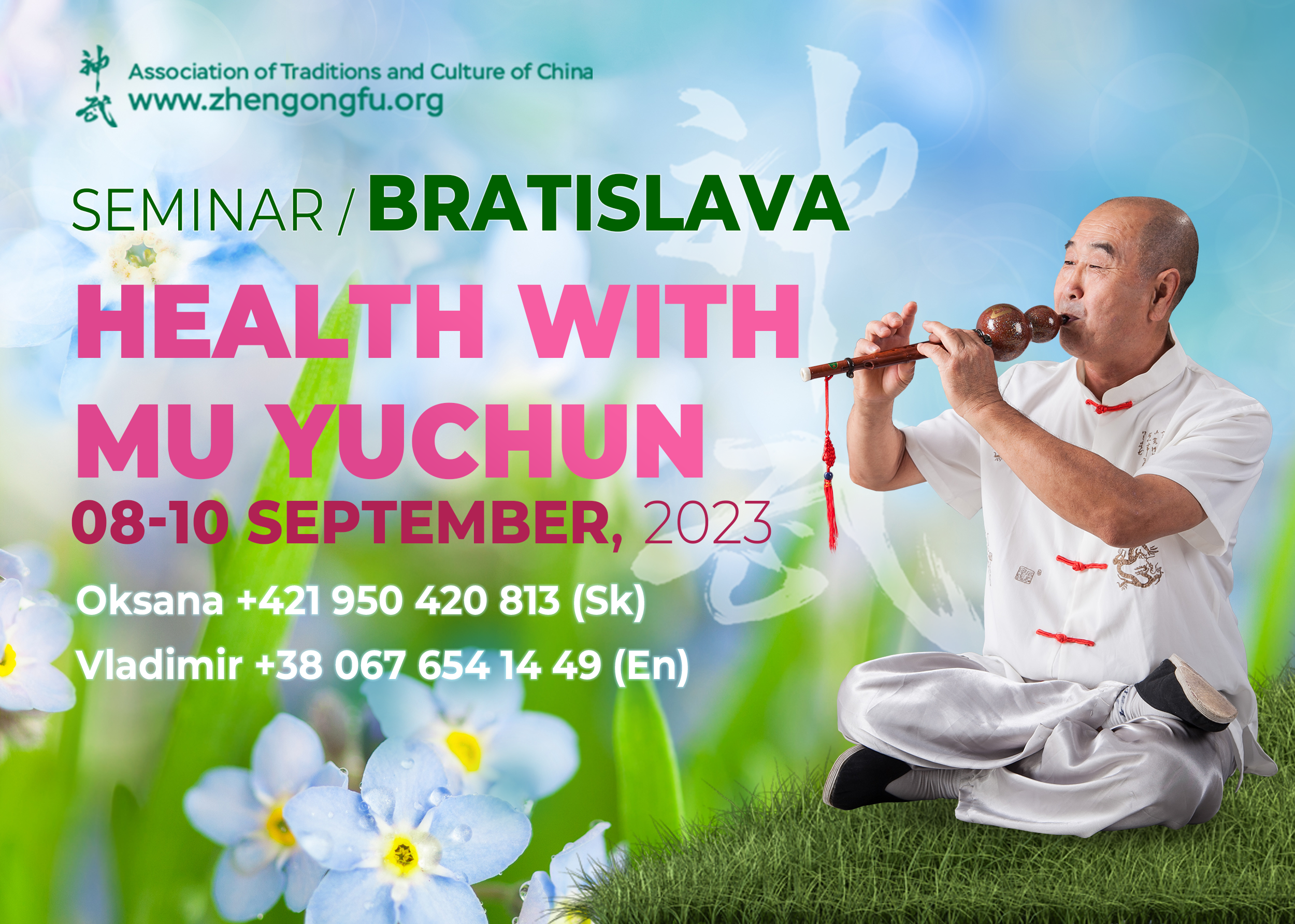 Bratislava, Slovakia. Seminar “Health with Master Mu Yuchun”. 08-10 SEPTEMBER, 2023.