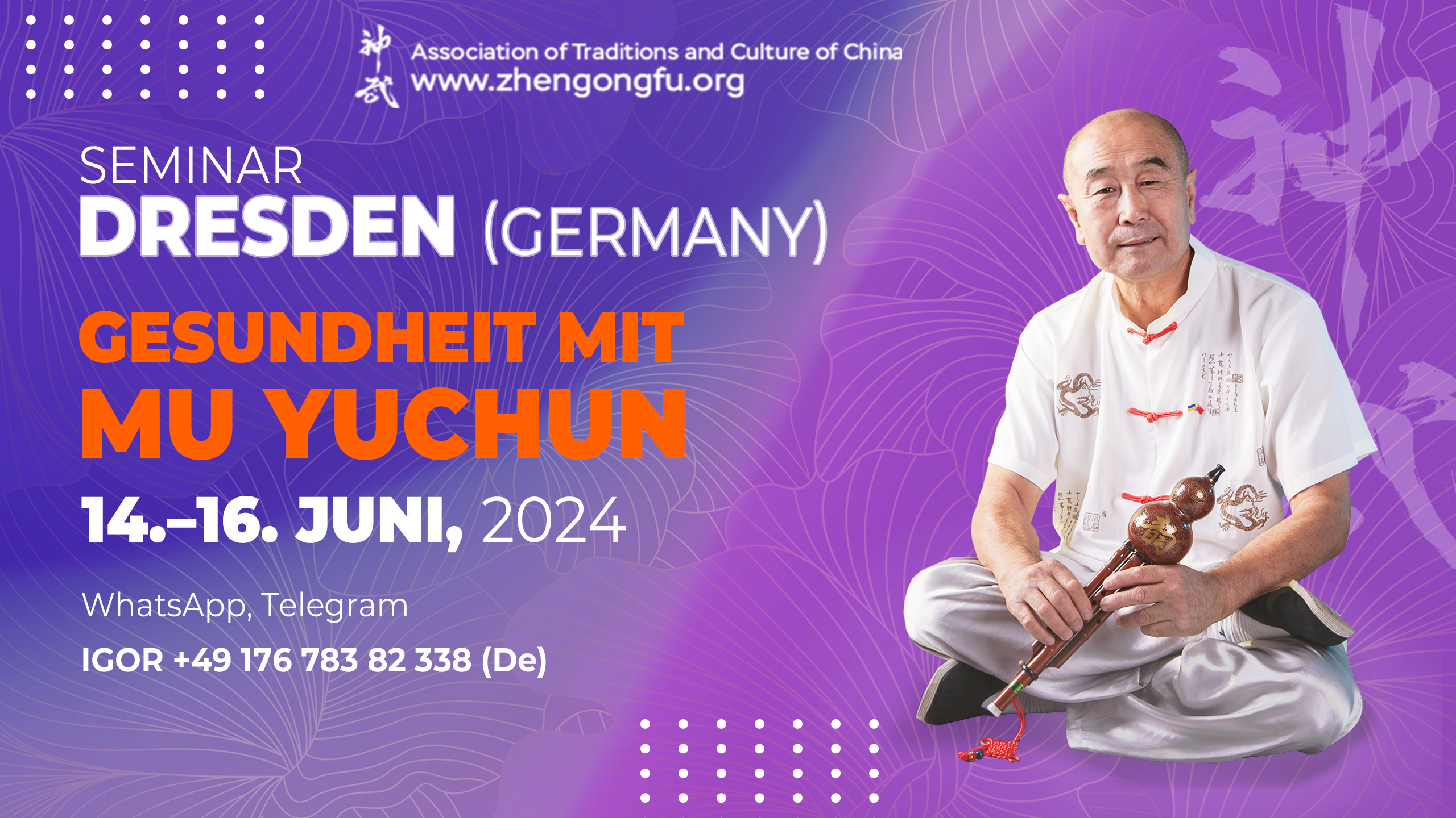 Dresden, Germany, Seminar, Health, Master Mu Yuchun, 2024.
