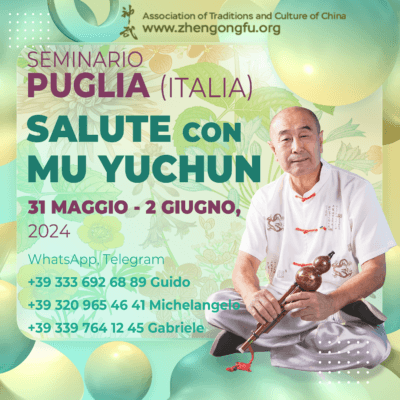 Puglia, Italia, Seminario, Salute, Maestro Mu Yuchun, 2024.