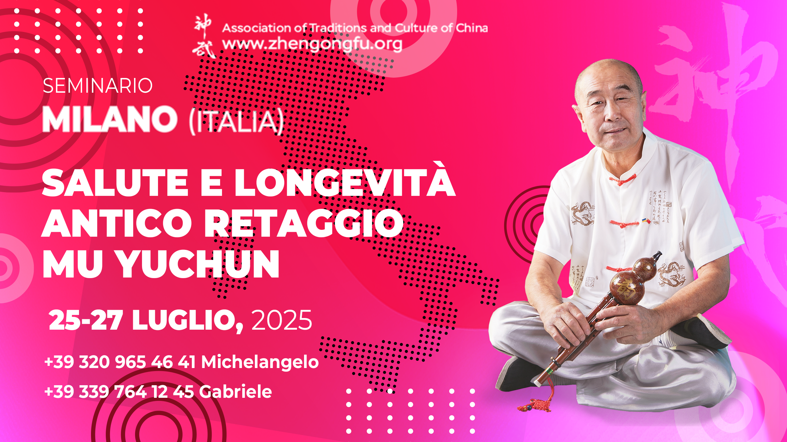 Milan, Italy, Seminar, Health, longevity, Ancient Heritage, Mu Yuchun, July, 2025.
