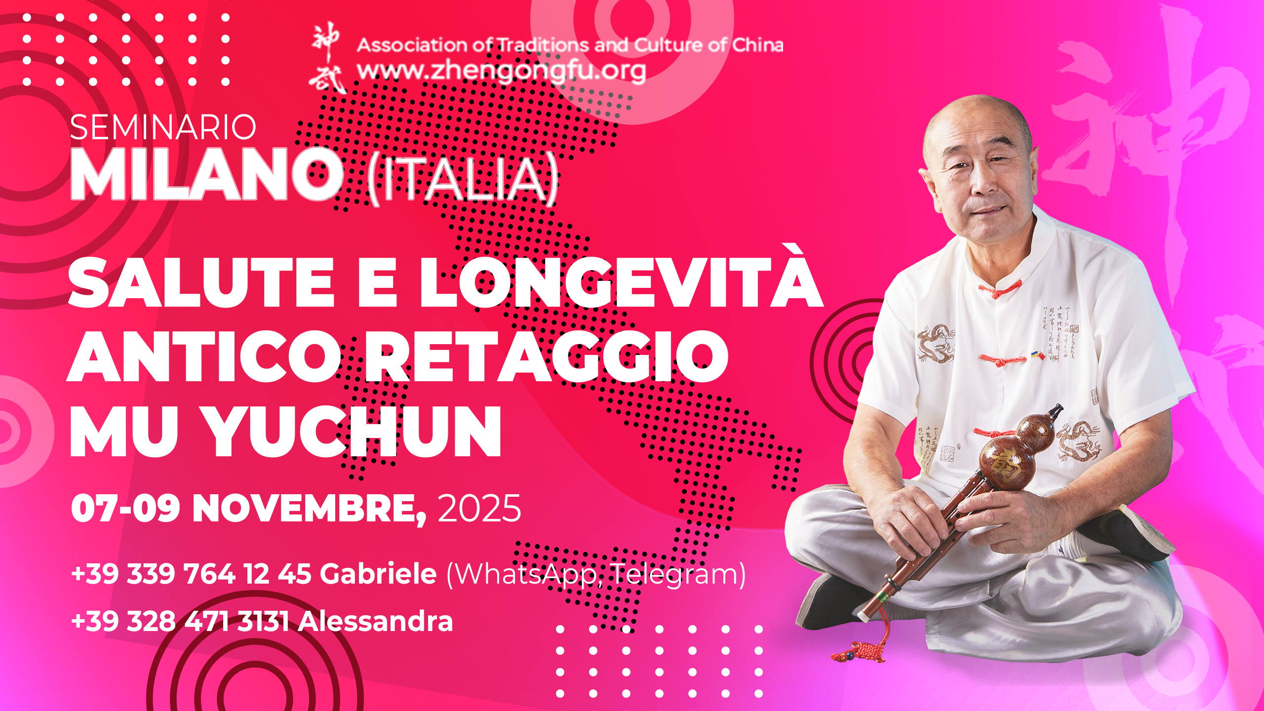 Milan, Italy, Seminar, Health, longevity, Ancient Heritage, Mu Yuchun, November, 2025.