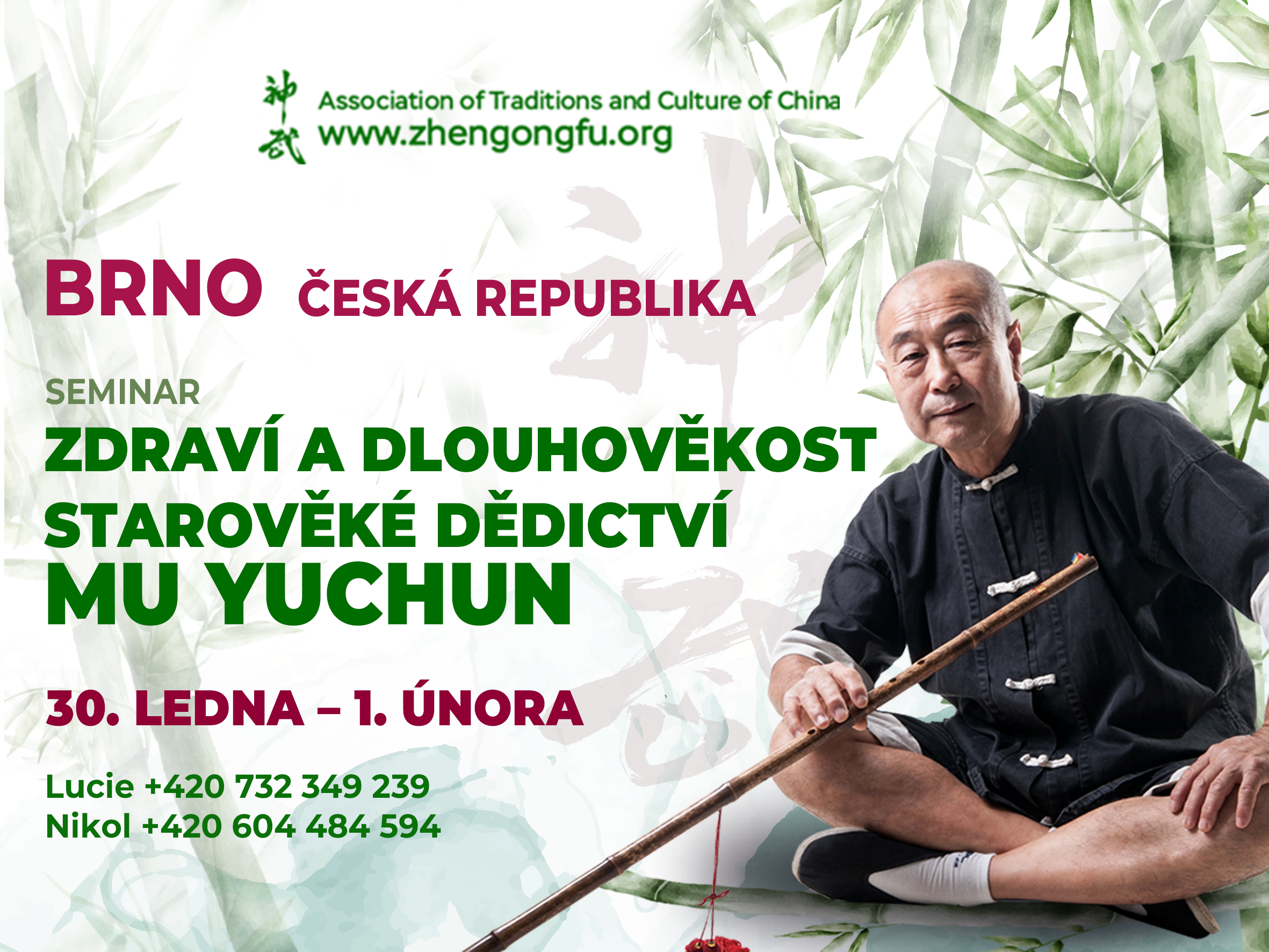 Brno, Czech Republic. Seminar “Health and longevity. Ancient Heritage. Mu Yuchun “. 30 January - 1 February, 2026.