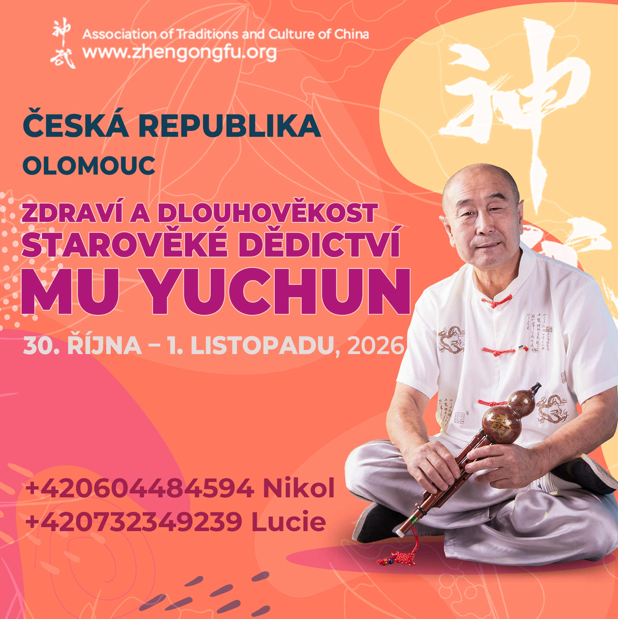 Olomouc, Czech Republic, Seminar, Health, longevity, Ancient Heritage, Mu Yuchun, October, November, 2026